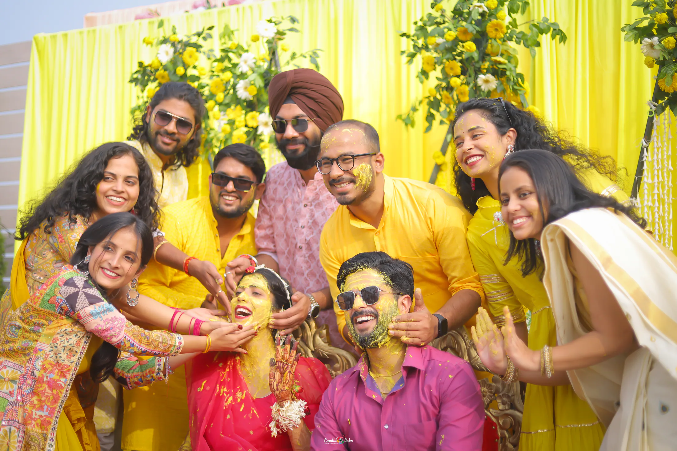 Candid wedding celebration