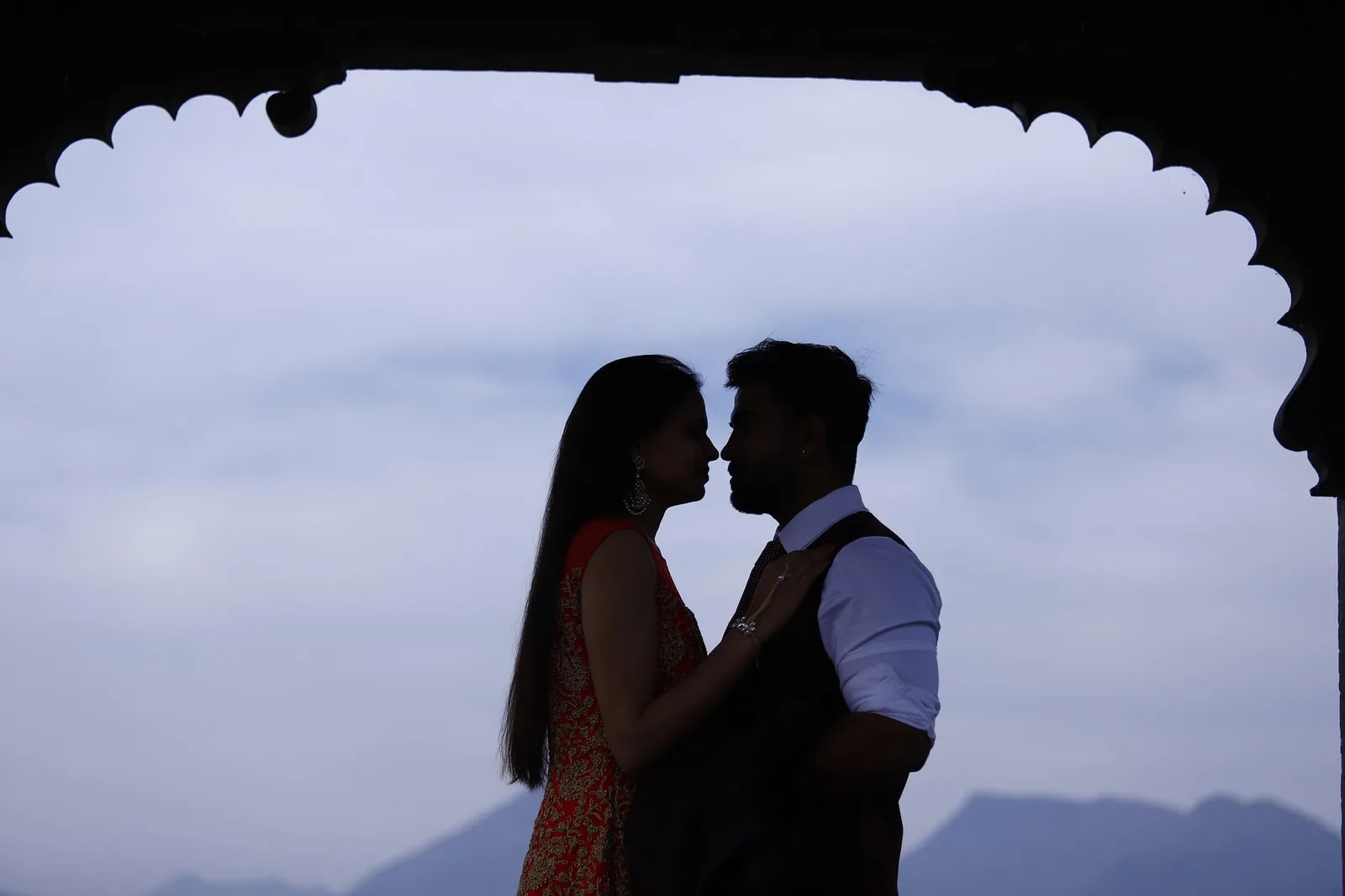 Pre-wedding couple portrait